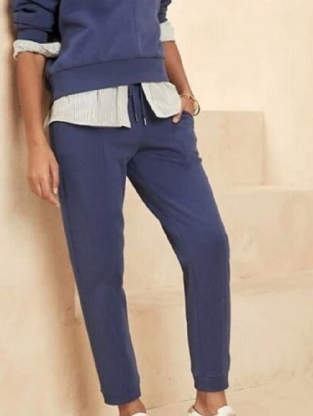 Banana Republic Navy Blue Sweater Jogger Pants Size Small